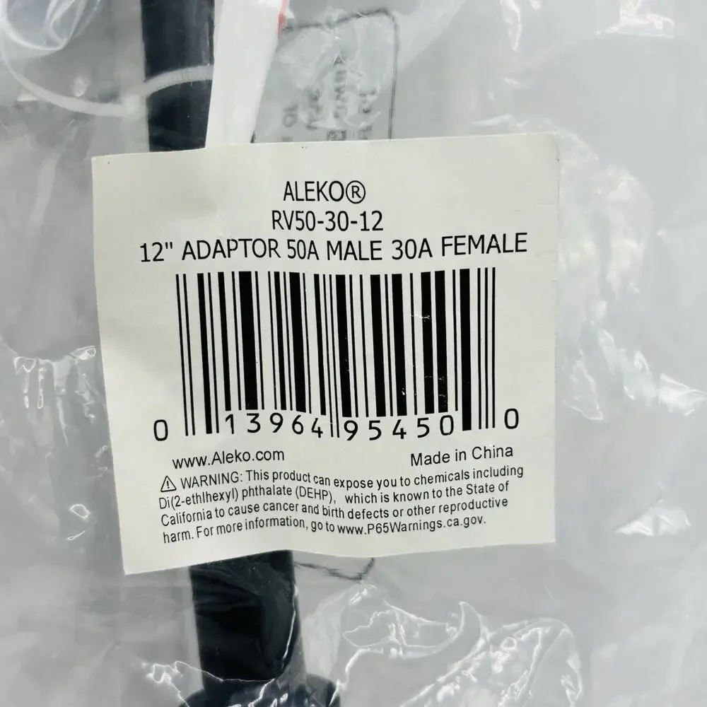 RV Cord Dogbone Adapter 50 amp Male 30 amp Female 12